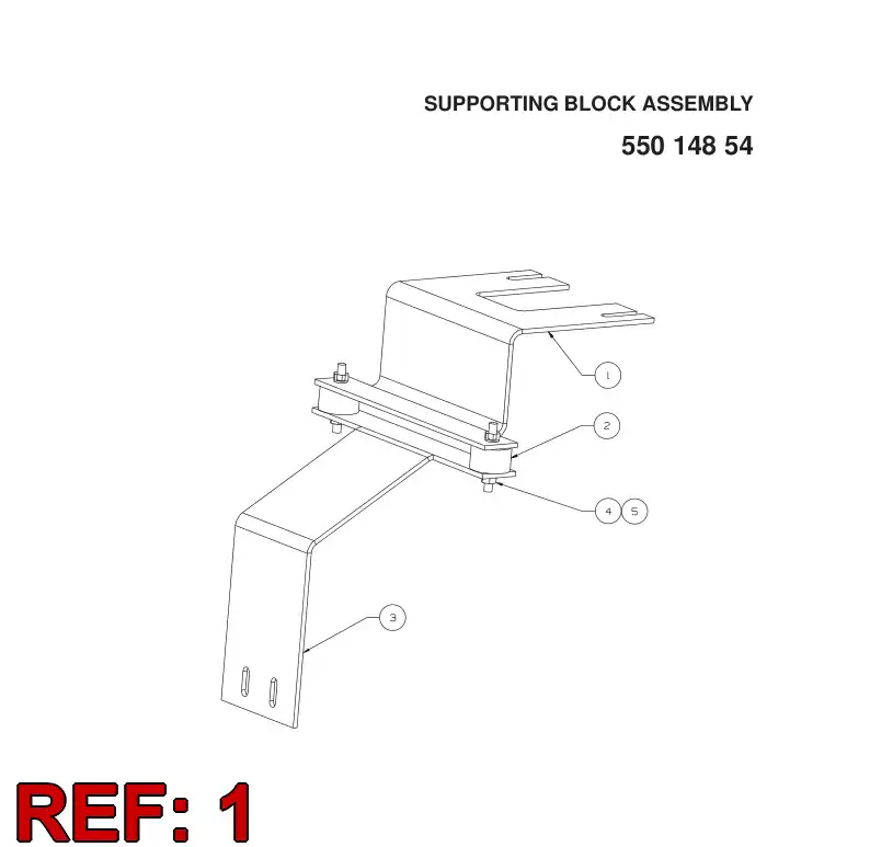 55011159 550 111 59 SUPPORTING BLOCK - Sandvik Technical Drawing