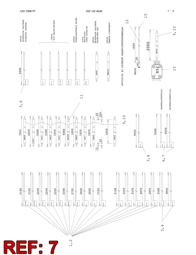 55011297 550 112 97 PRE-WIRED PLUG CABLE - Sandvik Technical Drawing