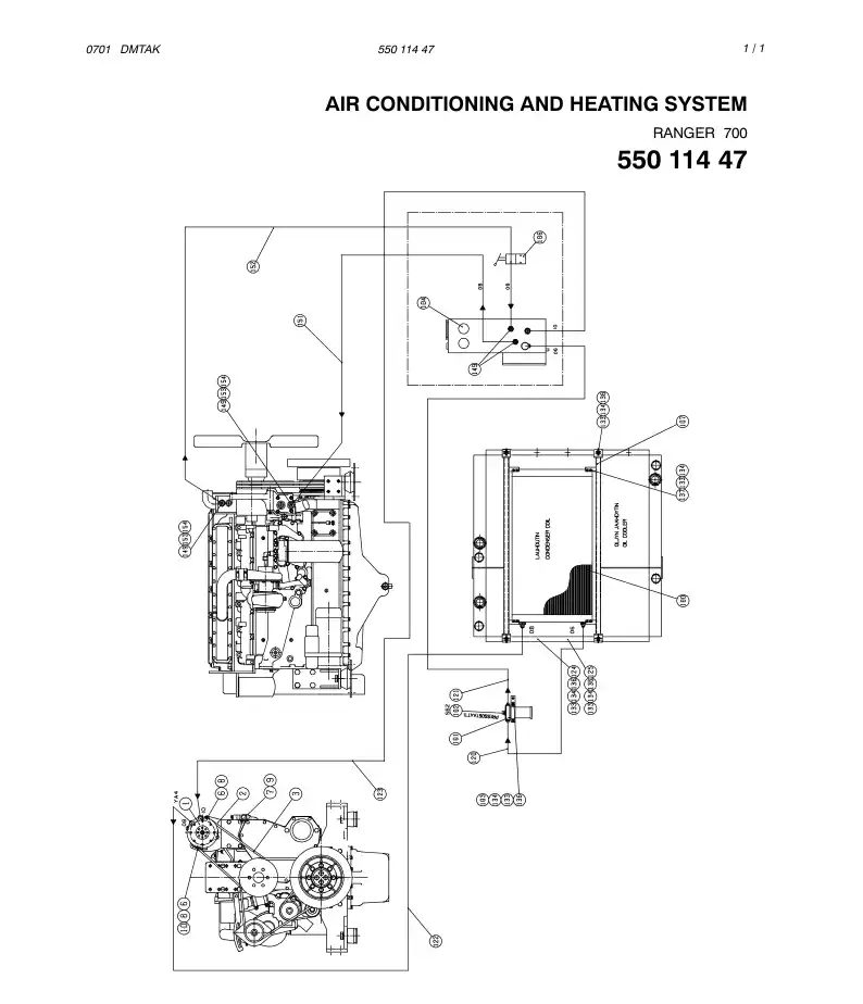 55011446 550 114 46 RADIATOR PARTS - Sandvik Technical Drawing