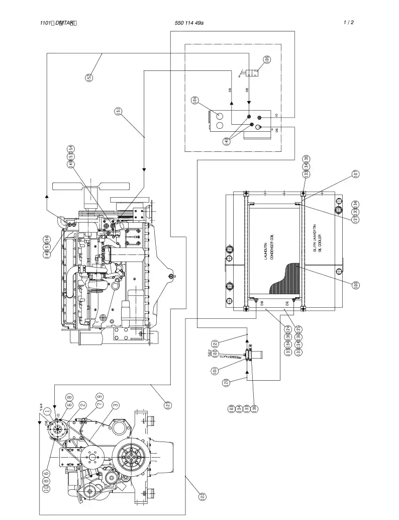 55011449a 550 114 49a AIR CONDITIONING SYSTEM - Sandvik Technical Drawing