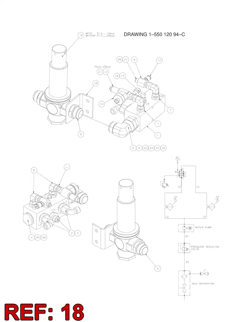 55011637 550 116 37 BRACKET - Sandvik Technical Drawing