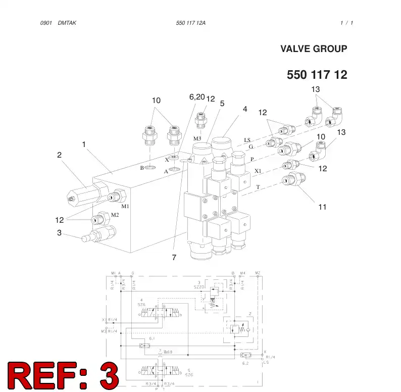 55011721 550 117 21 CARTRIDGE ASSY - Sandvik Technical Drawing