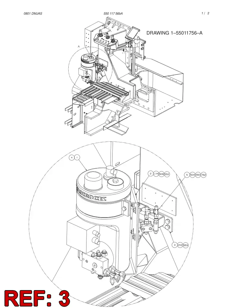 55011727 550 117 27 BRACKET - Sandvik Technical Drawing