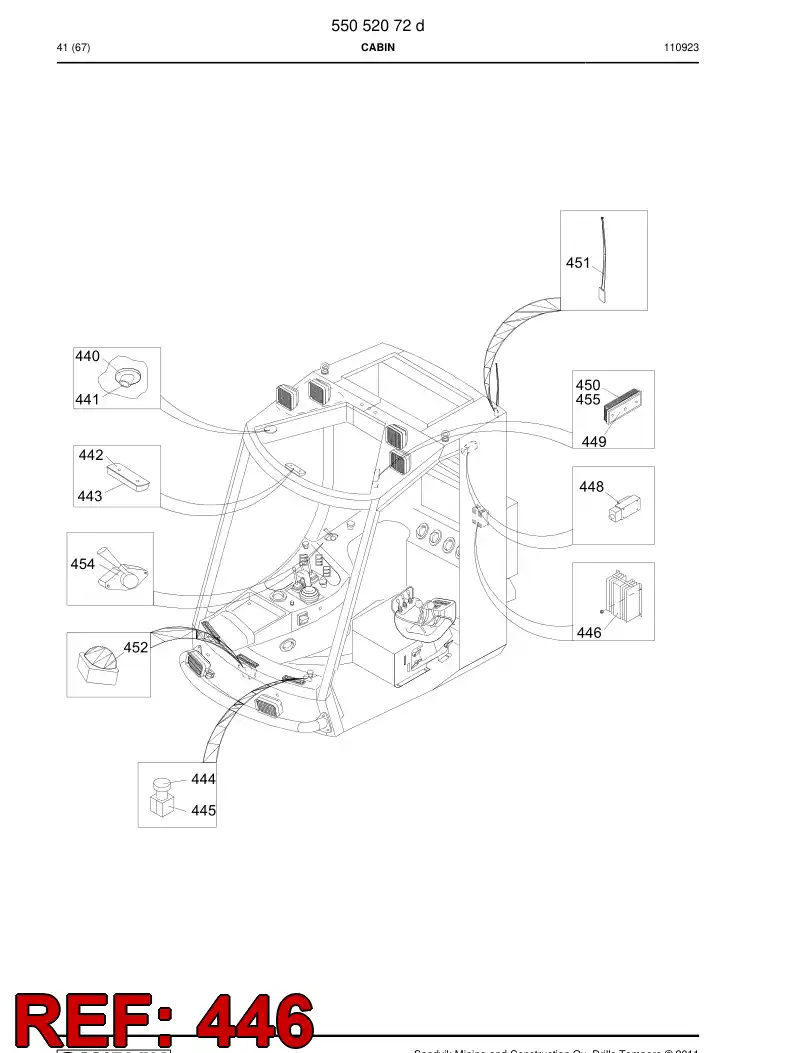55011744b 550 117 44b Transformer, Low Voltage - Sandvik Technical Drawing