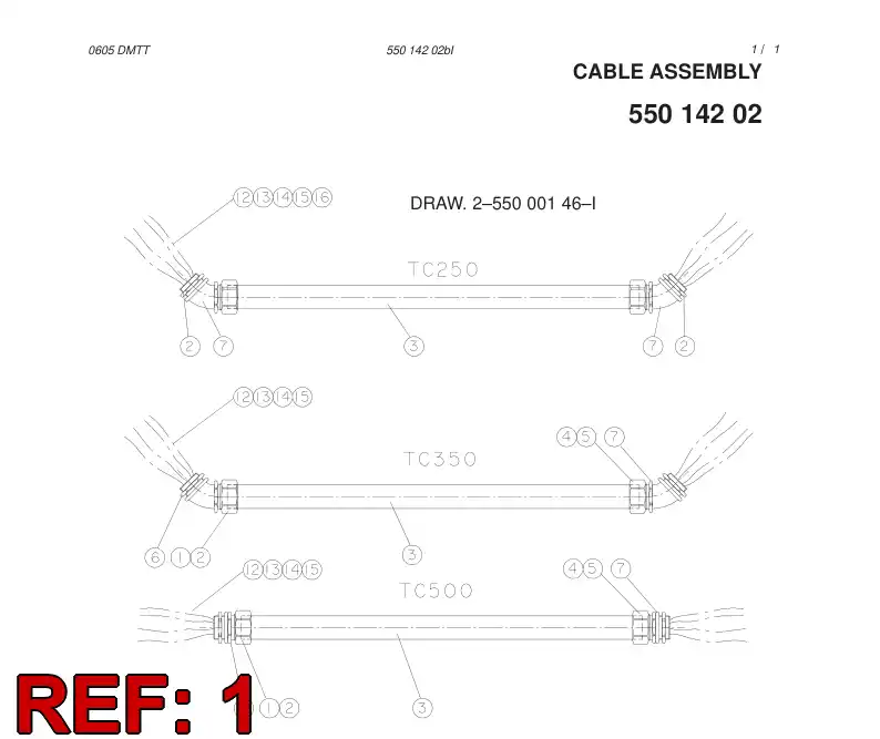 55011746 550 117 46 CABLE ENTRY - Sandvik Technical Drawing