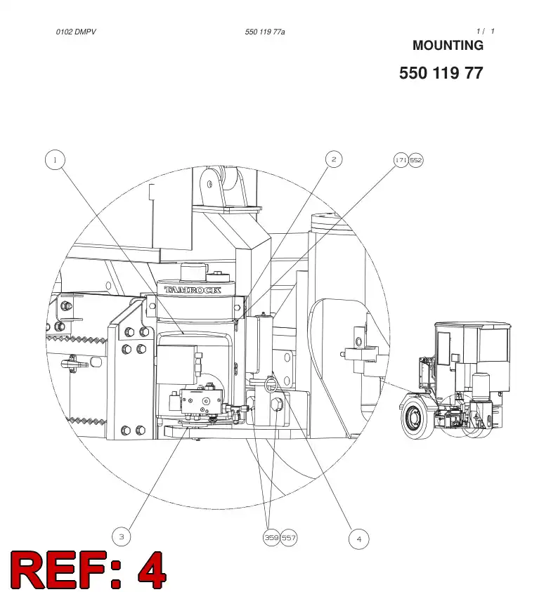 55011751 550 117 51 BRACKET - Sandvik Technical Drawing
