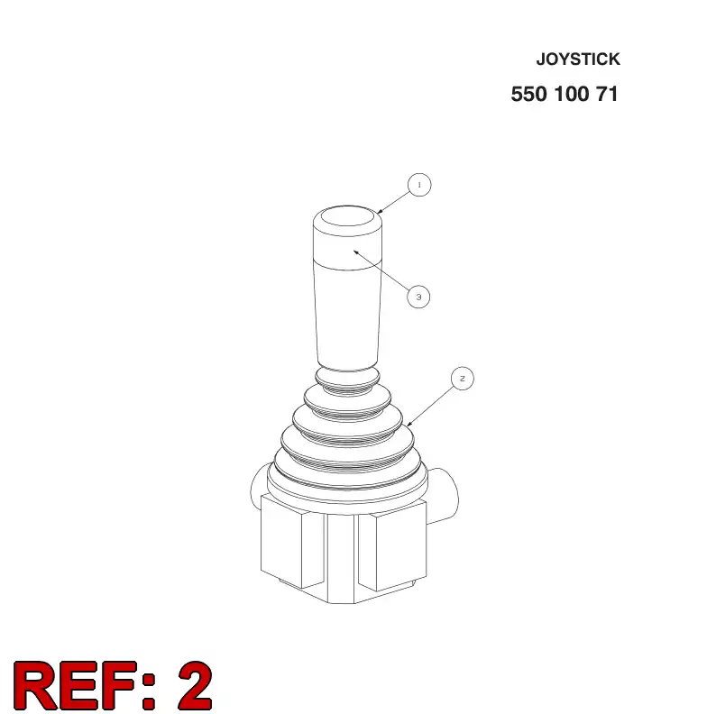 55011841 550 118 41 ACCESORIO DE JOYSTICK - Sandvik Technical Drawing