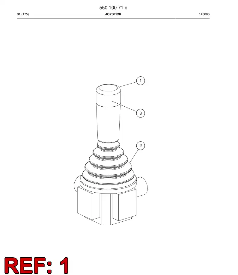 55011842b 550 118 42b TAPA DE GOMA DE LA PALANCA - Sandvik Technical Drawing