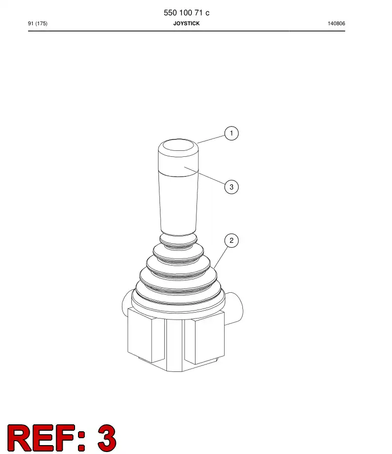 55011843 550 118 43 ACCESORIO DE JOYSTICK - Sandvik Technical Drawing