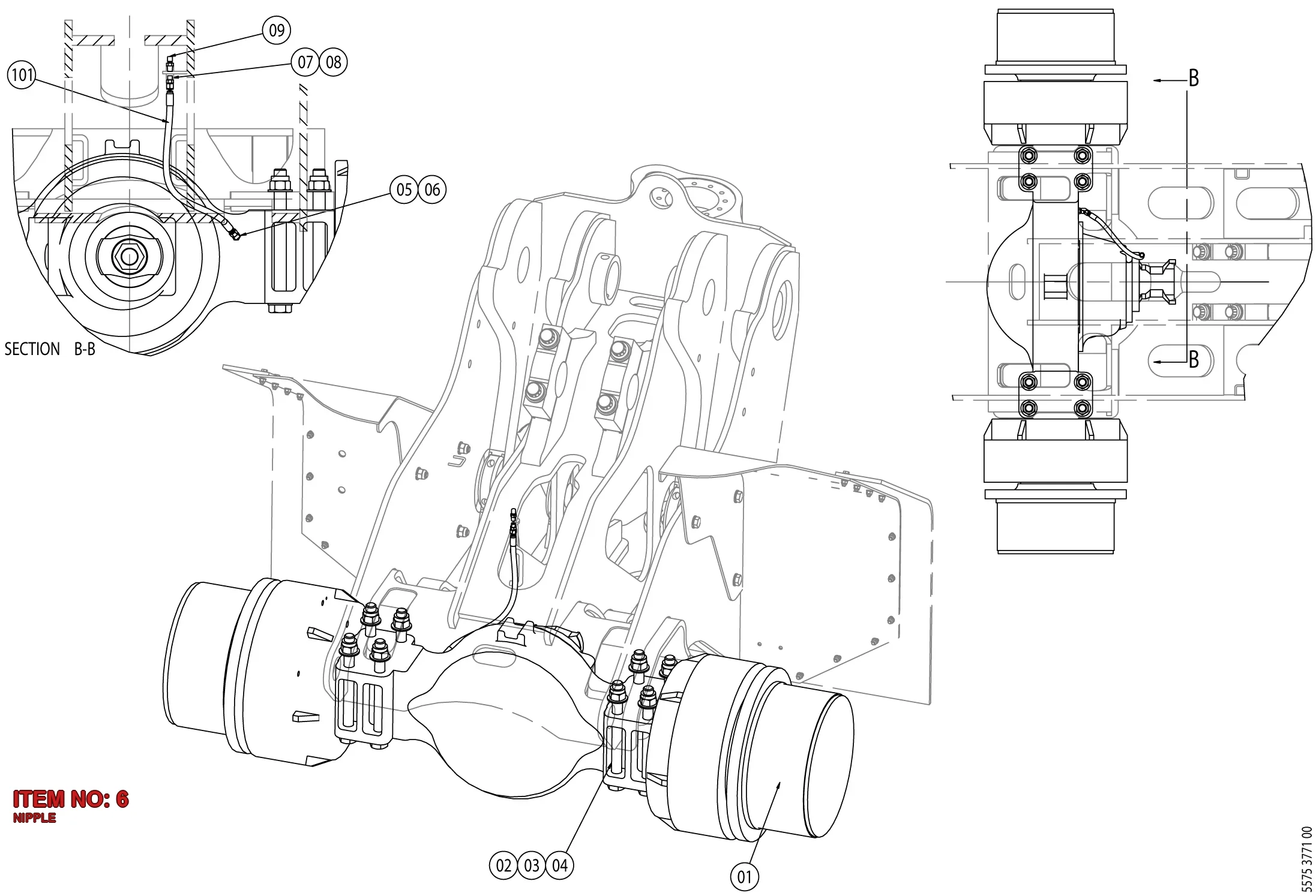 5501 1843 00 NIPPLE - Technical Drawing