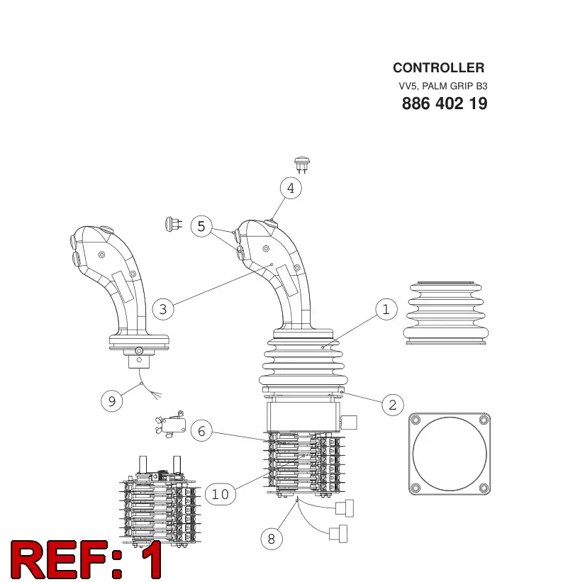 55011864 550 118 64 JOYSTICK ACCESSORY - Sandvik Technical Drawing