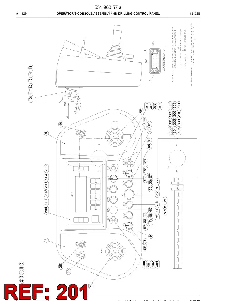 55011889 550 118 89 Tightening plate - Sandvik Technical Drawing