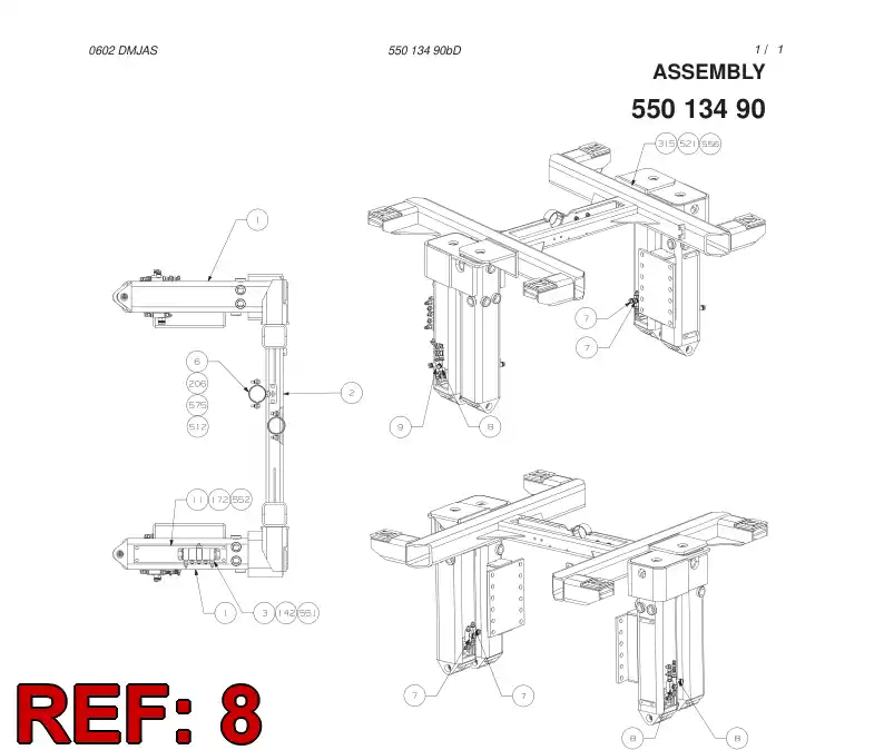 55011892 550 118 92 VALVE ASSEMBLY - Sandvik Technical Drawing