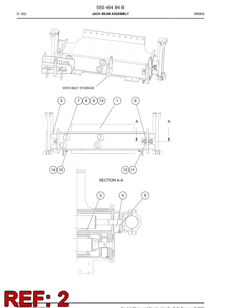 55011965 550 119 65 Inner tube - Sandvik Technical Drawing