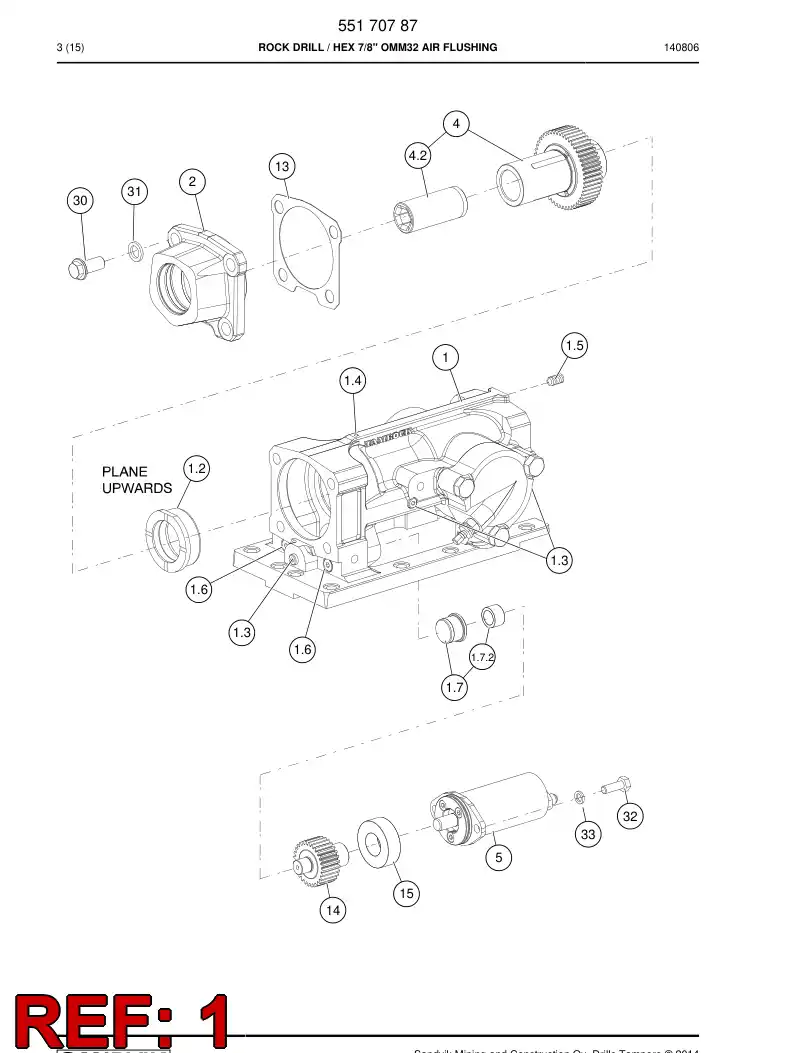55012040a 550 120 40a Bearing bushing - Sandvik Technical Drawing