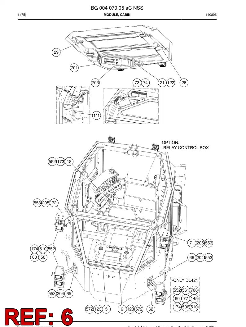 55012049d 550 120 49d Plate, Mounting - Sandvik Technical Drawing