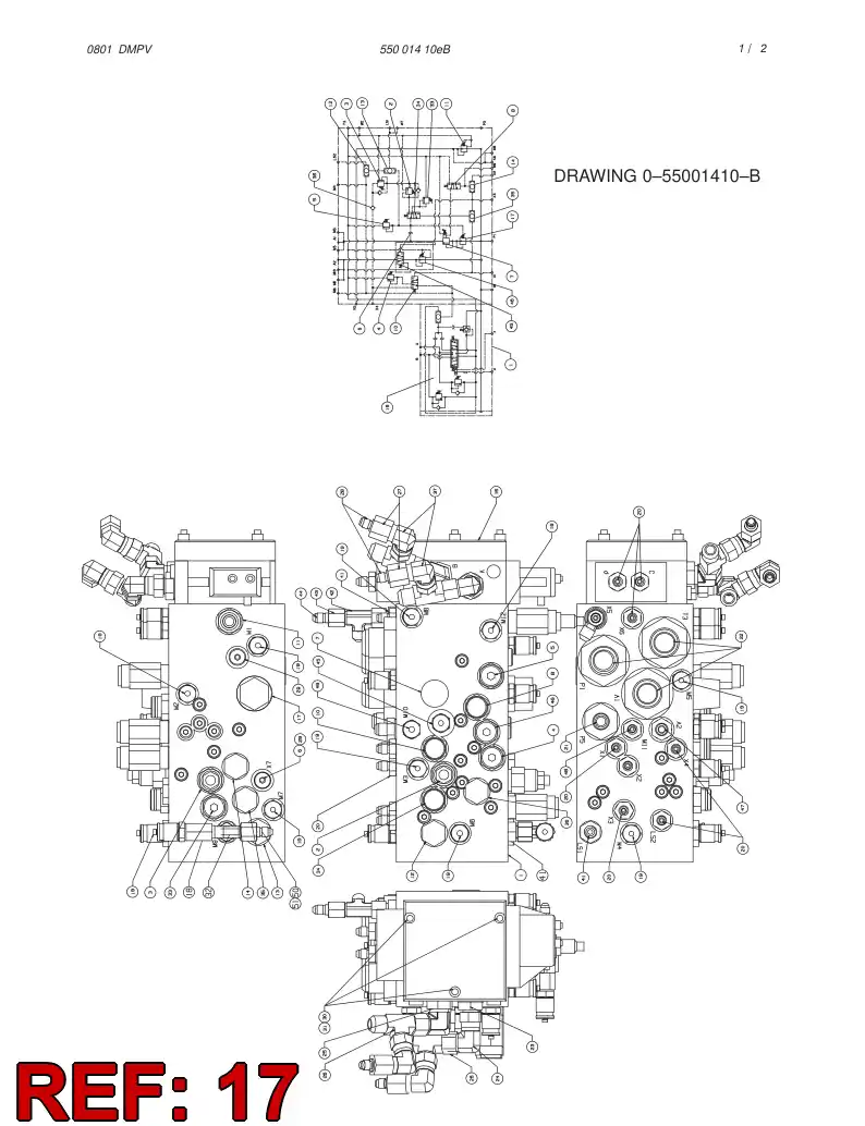 55012088 550 120 88 PRESSURE REDUCING VALVE - Sandvik Technical Drawing