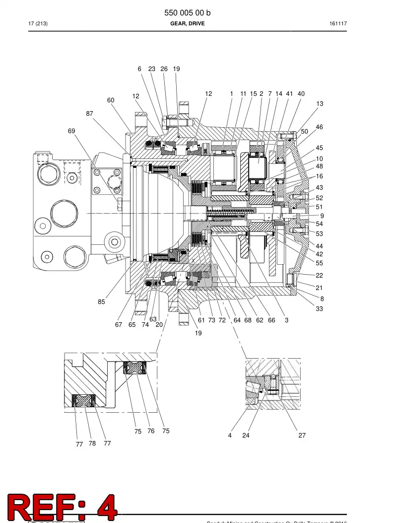 55012128a 550 121 28a Nut, Lock - Sandvik Technical Drawing