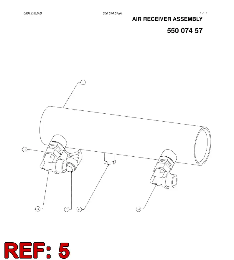55012155 550 121 55 ORIFICE ADAPTER - Sandvik Technical Drawing