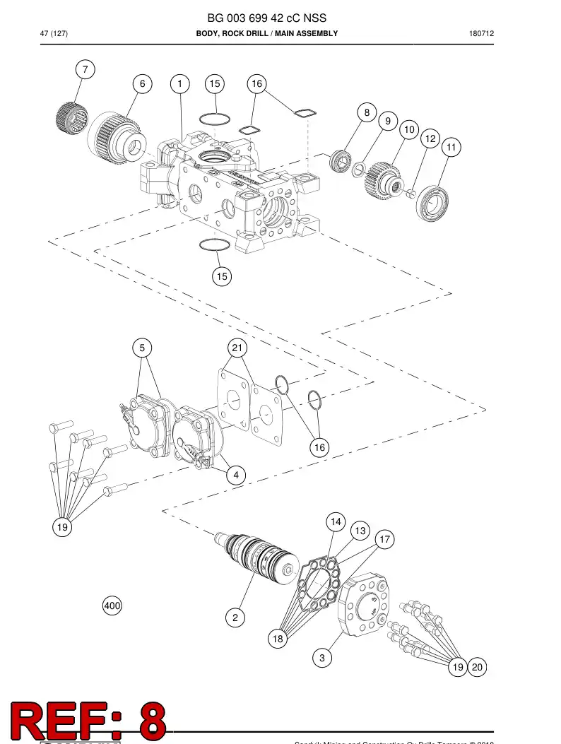 55012164b 550 121 64b Bearing, Roller, Spherical - Sandvik Technical Drawing