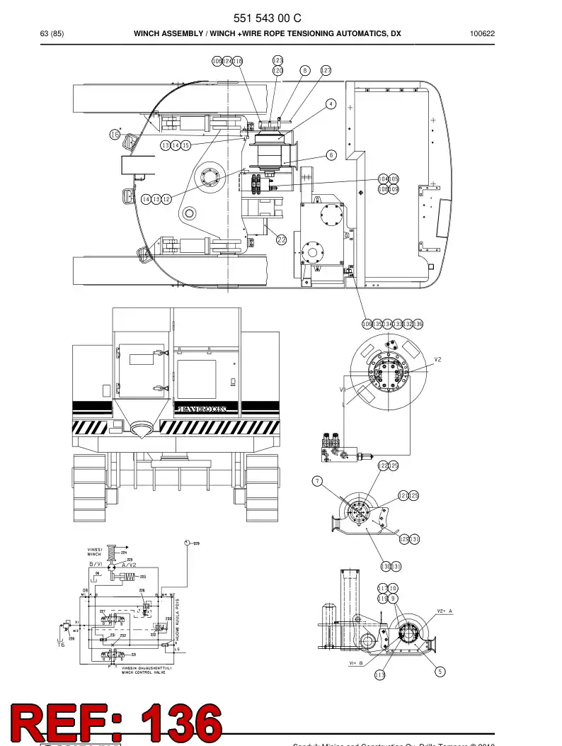 55012438 550 124 38 Supporting block - Sandvik Technical Drawing