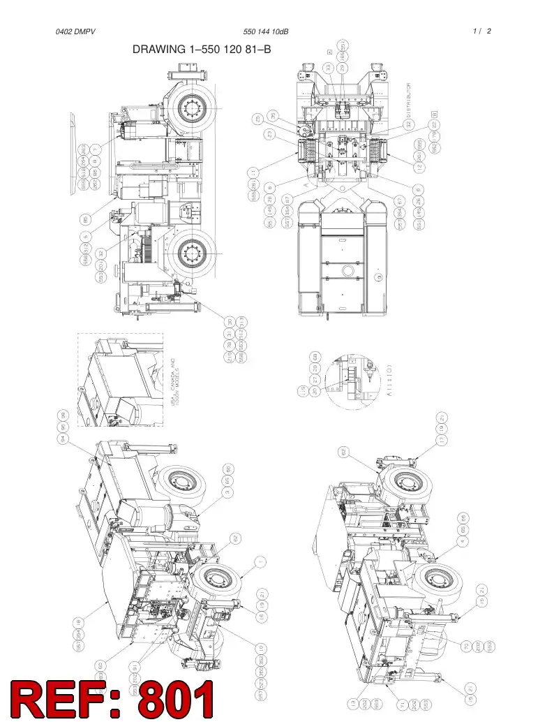 55012448 550 124 48 HOSING - Sandvik Technical Drawing