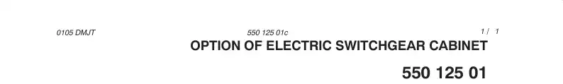 55012501c 550 125 01c OPTION OF SWITCHGEAR CABINET - Sandvik Technical Drawing