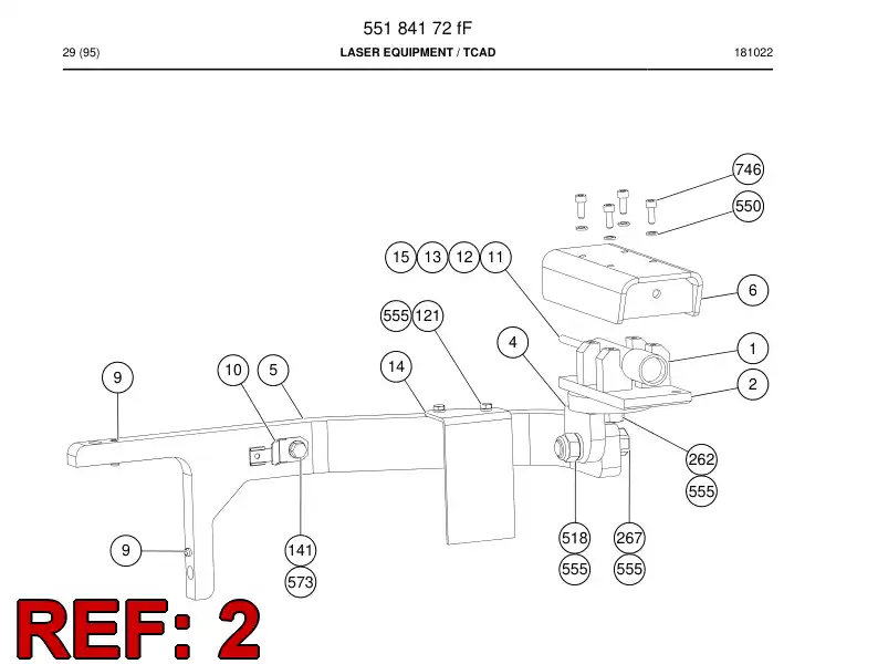 55012571a 550 125 71a Bracket - Sandvik Technical Drawing