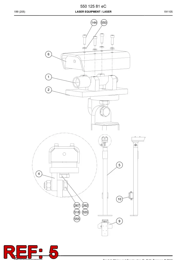 55012575f 550 125 75f Bracket - Sandvik Technical Drawing