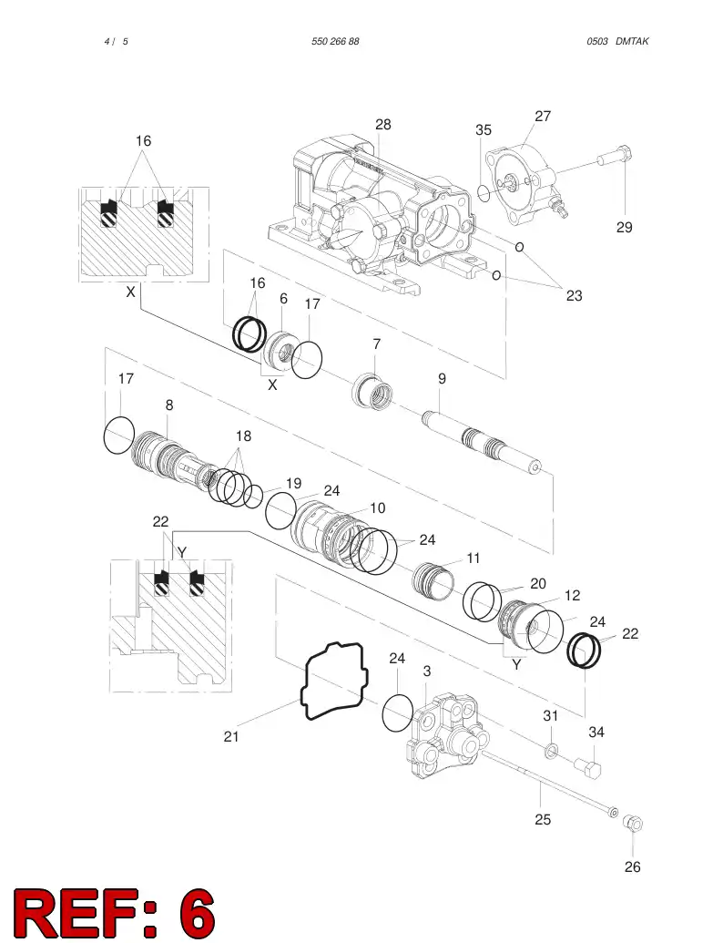 55012648 550 126 48 SEAL HOUSING - Sandvik Technical Drawing