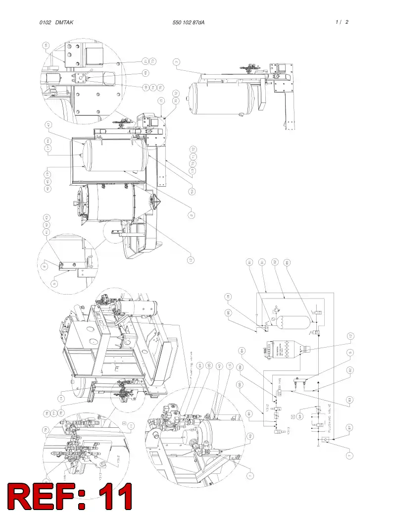 55012673 550 126 73 VALVE ASSEMBLY - Sandvik Technical Drawing
