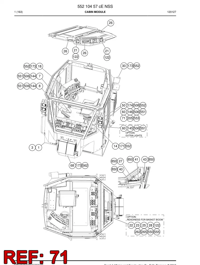 55012696 550 126 96 Bracket - Sandvik Technical Drawing