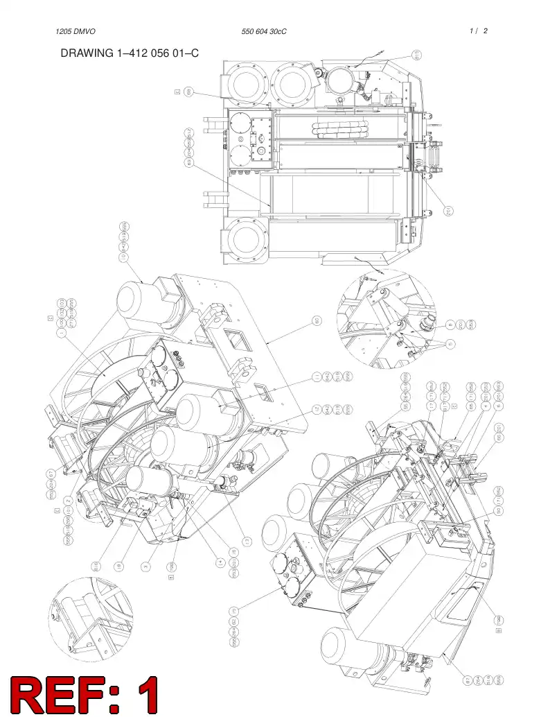 55012700 550 127 00 CABLE REEL - Sandvik Technical Drawing