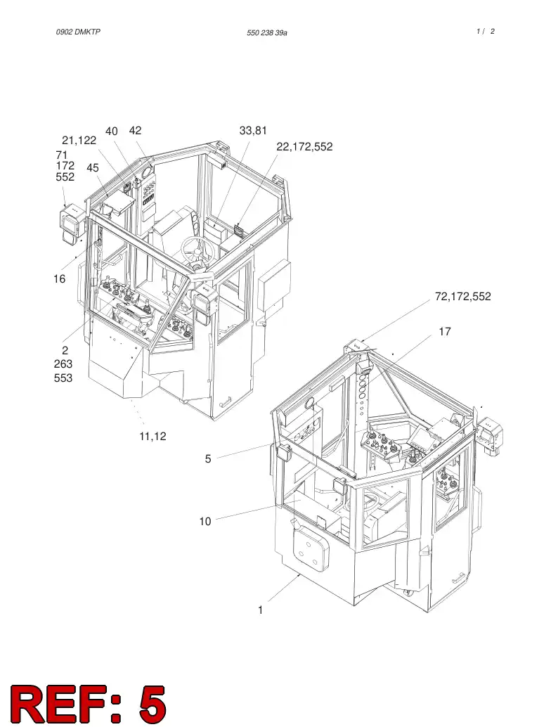 55012703 550 127 03 CABIN HEATER - Sandvik Technical Drawing