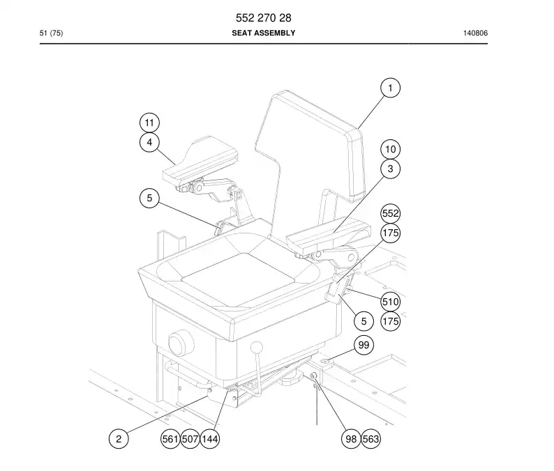 55012843a 550 128 43a Pad - Sandvik Technical Drawing