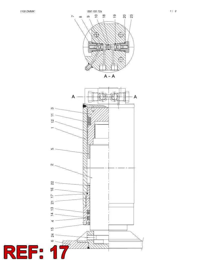 55012903 550 129 03 BACKING RING - Sandvik Technical Drawing
