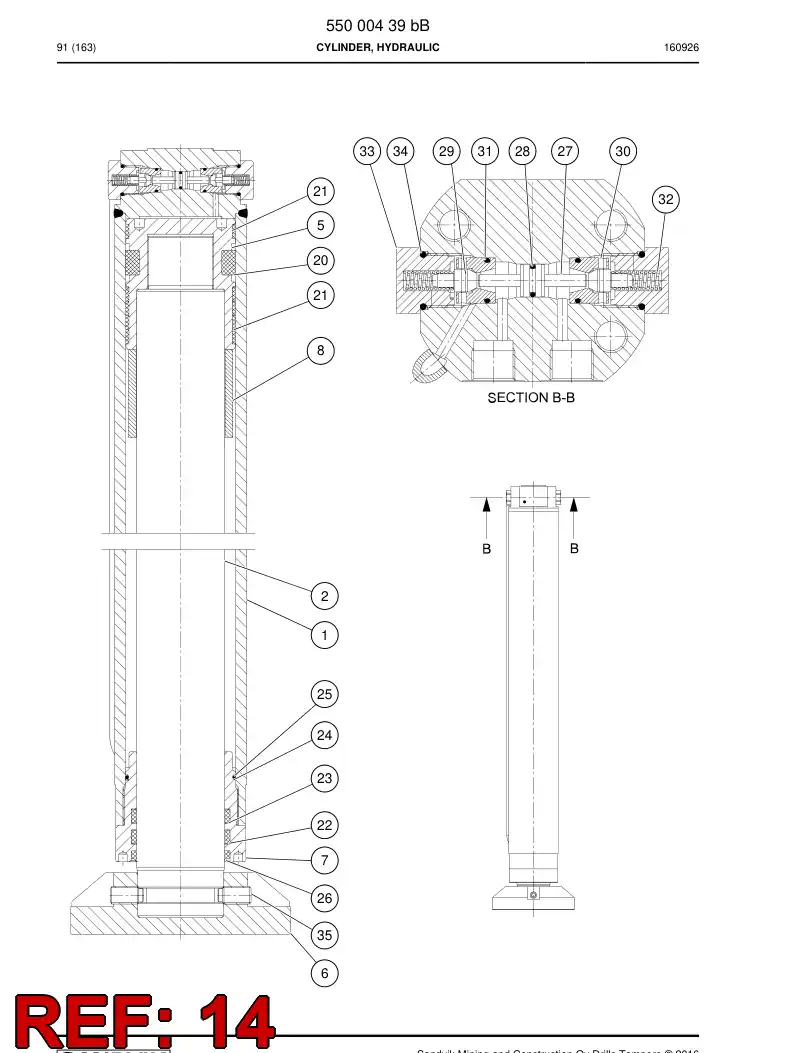 55012907a 550 129 07a Seal, Rod - Sandvik Technical Drawing