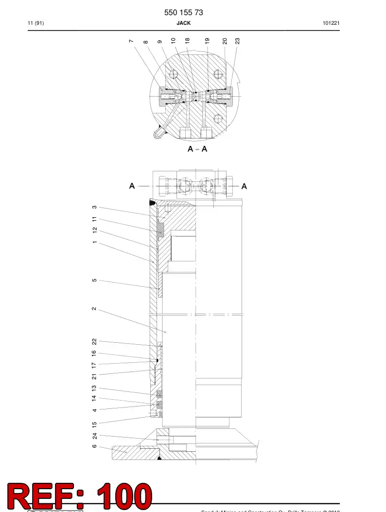 55012914 550 129 14 Seal kit - Sandvik Technical Drawing