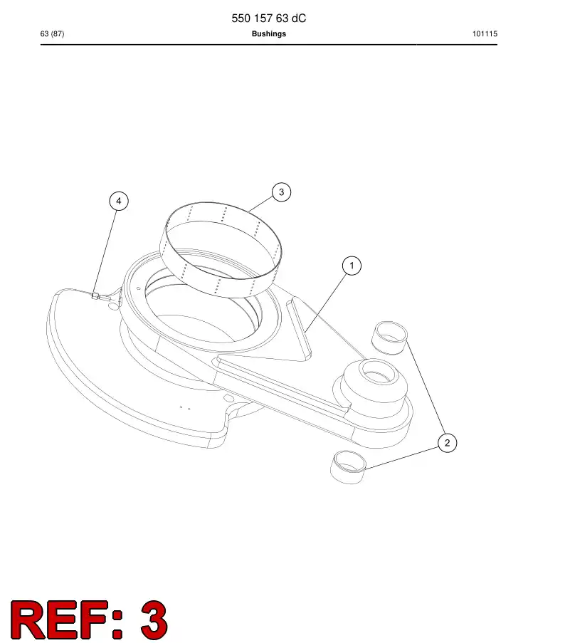 55012961a 550 129 61a Bearing, Plain - Sandvik Technical Drawing