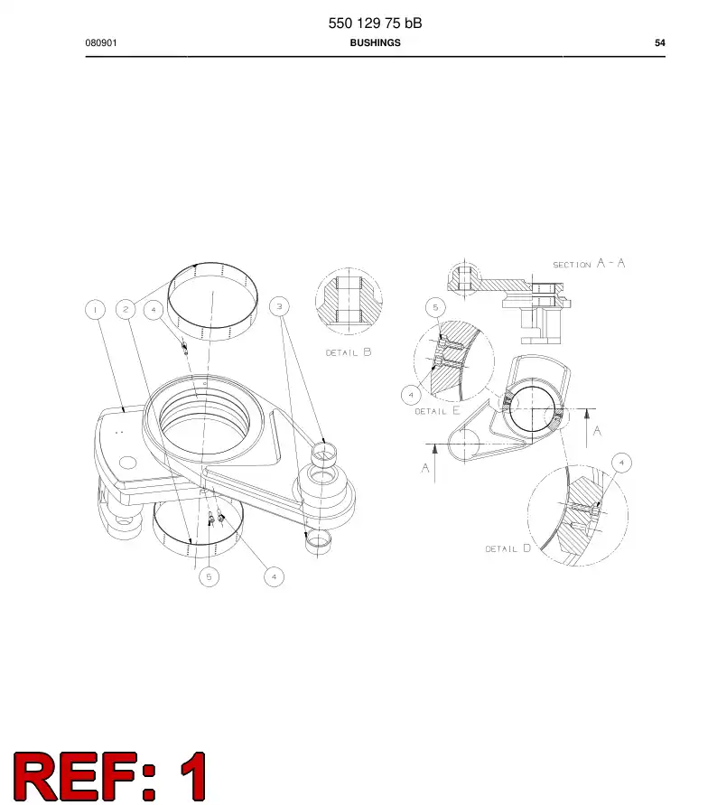55012974a 550 129 74a Pillow block - Sandvik Technical Drawing