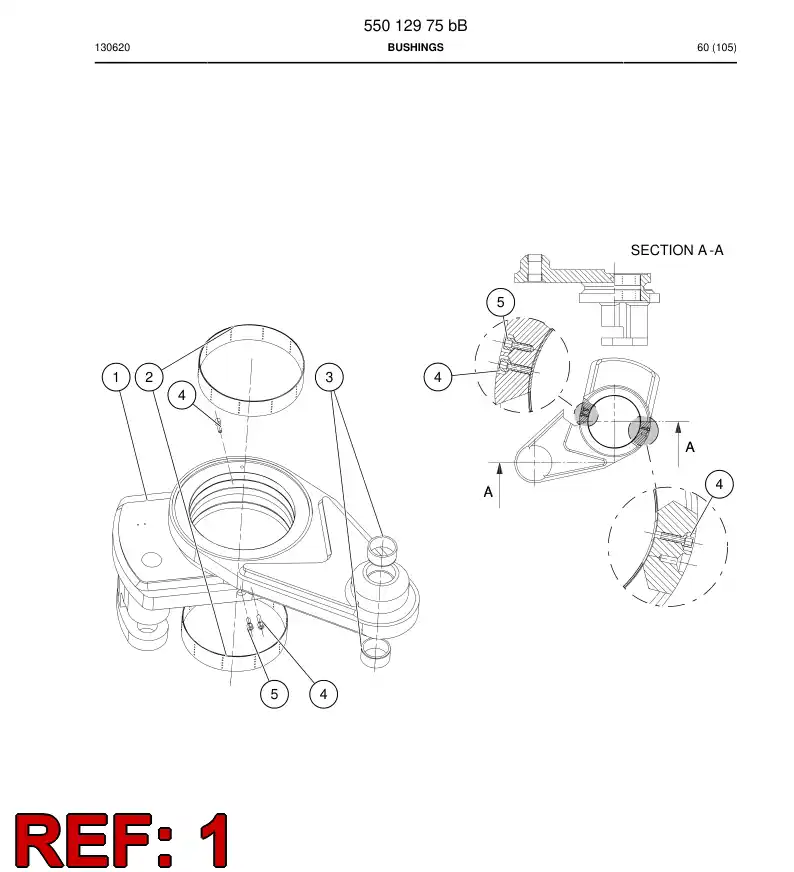 55012974i 550 129 74i Axle, Intermediate - Sandvik Technical Drawing