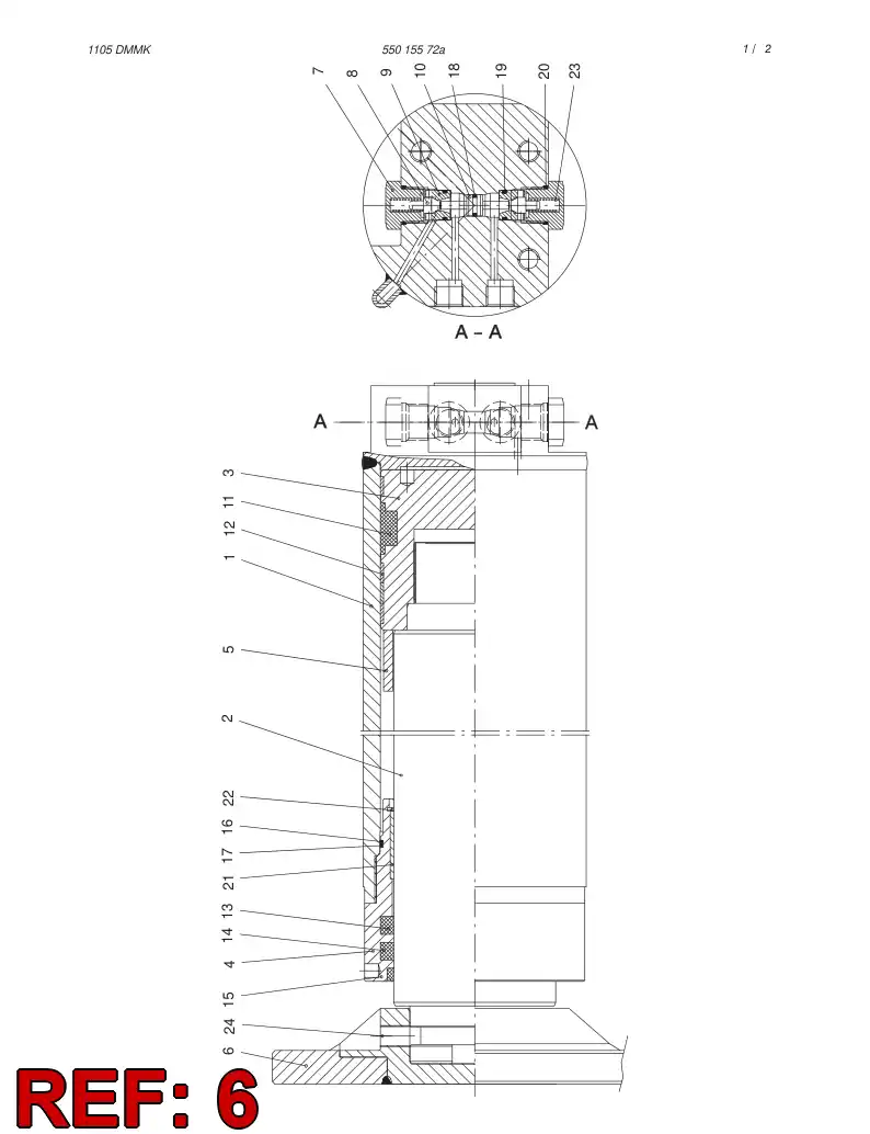 55013053 550 130 53 PLATE - Sandvik Technical Drawing