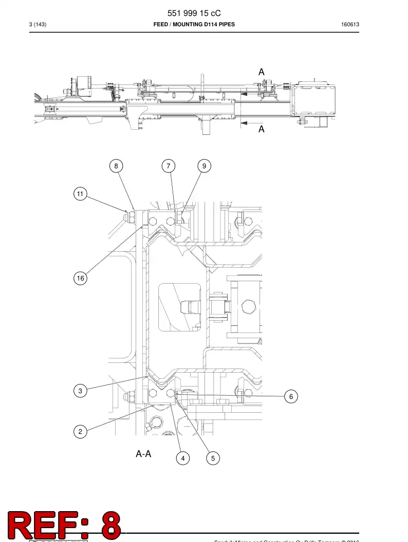 55013061-template- 550 130 61-template- aluslaattapari - Sandvik Technical Drawing
