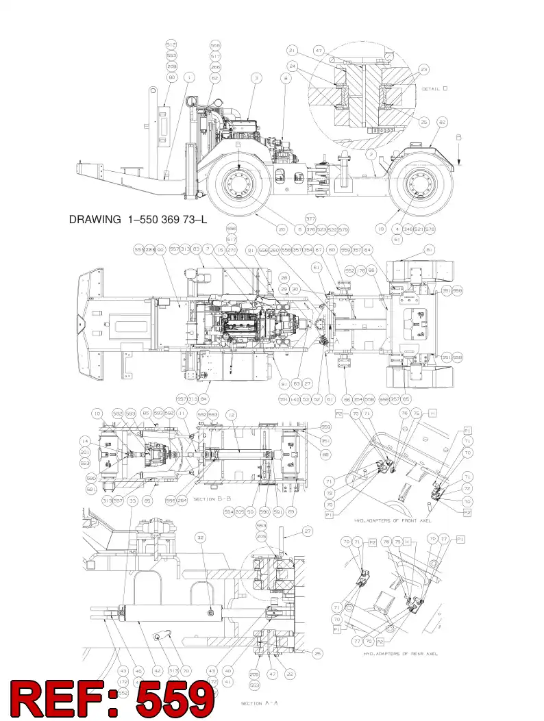 55013065 550 130 65 Washer, Lock, Double - Sandvik Technical Drawing