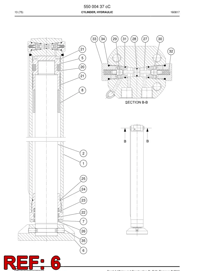 55013087c 550 130 87c Pad - Sandvik Technical Drawing