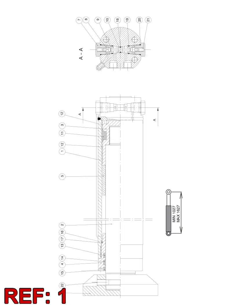 55013094 550 130 94 Cylinder Tube Assembly - Sandvik Technical Drawing