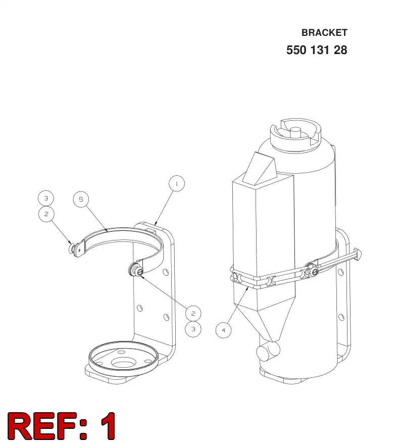 55013120 550 131 20 BRACKET - Sandvik Technical Drawing