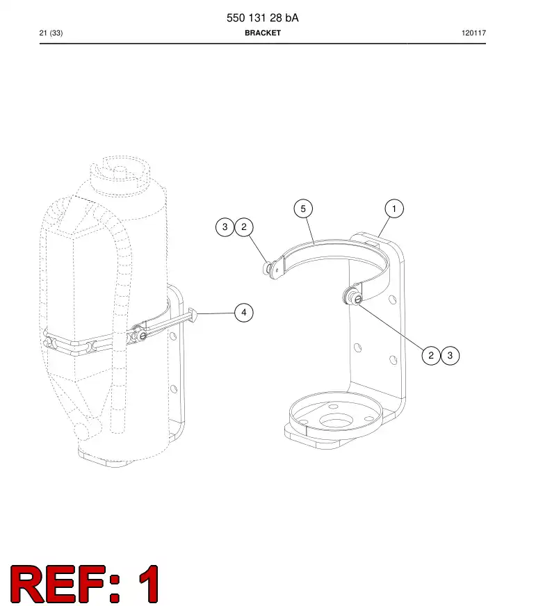 55013120b 550 131 20b Bracket - Sandvik Technical Drawing
