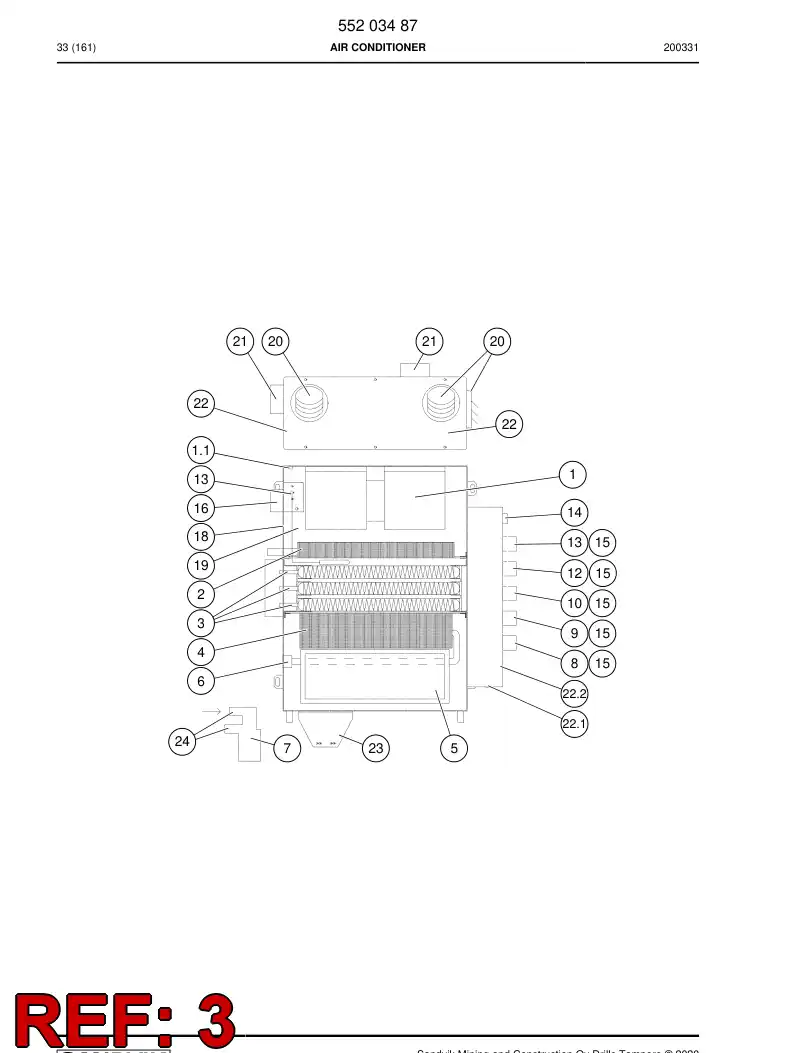 55013145 550 131 45 RESISTENCIA - Sandvik Technical Drawing
