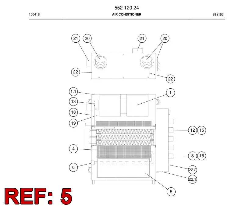 55013153 550 131 53 FILTER - Sandvik Technical Drawing